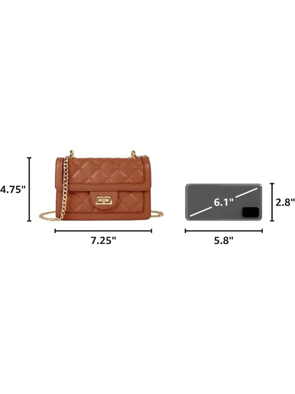 Trendy Mini Quilted Crossbody Bag, Stylish Shoulder Purse & Phone Wallet for